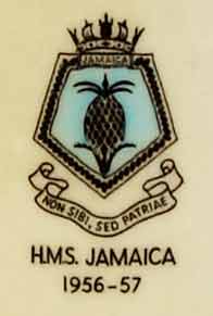HMS Jamaica tankard (close-up)