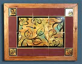 Framed leaf tiles