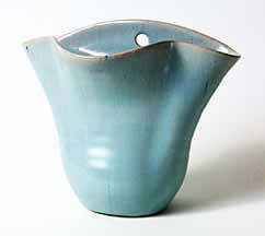 Pale blue hanging vase