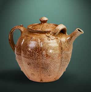 Finnegan crackle slip teapot