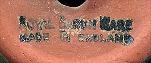 Royal Barum pot and saucer (mark)