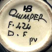 Small Quimper jug (mark)