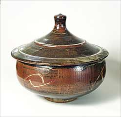 Lidded bowl by Bernard Leach