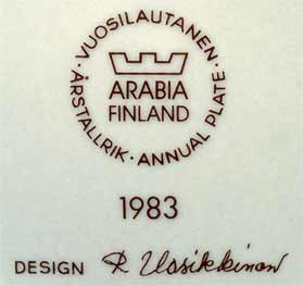 Arabia wall plate (mark)