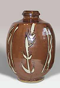 Brown bottle vase
