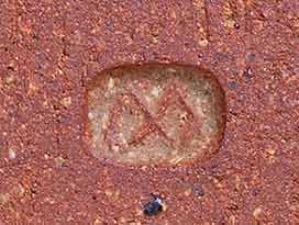 Bill Marshall stoneware tile (mark)