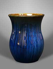 Electric blue vase