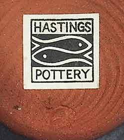 Brown Hastings bowl (mark and label)