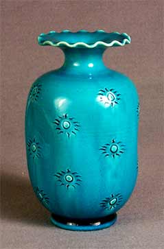Decorated Burmantofts vase