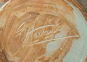 Fishley Holland swan plate (mark)