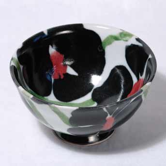 Janice Tchalenko Black Rose bowl