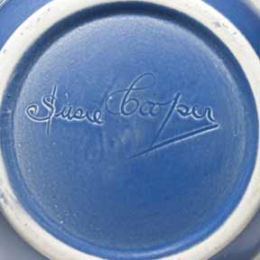 Blue incised Susie Cooper jug (mark)