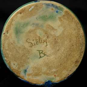 Tall green Sibley jug (mark)